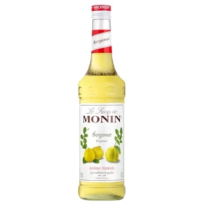 Image of MONIN Premium Bergamot Syrup 700 ml for Cocktails and Mocktails. Vegan Friendly, Allergen Free, 100% Natural Flavours Colourings. Sugar