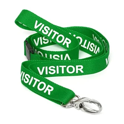 Image of CKB LTD Visitor LANYARDS Breakaway Safety Lanyard Neck Strap Swivel Metal Clip for ID Card Holder Pull Quick Release Design (Green, Pack of 50)