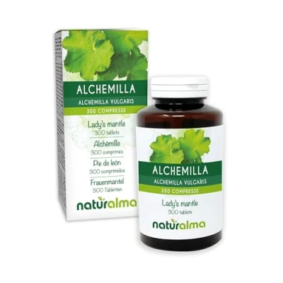 Image of Lady&#039;s Mantle (Alchemilla vulgaris) herb Naturalma 150 g 300 Tablets Food Supplement Natural and Vegan