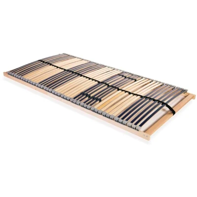 Image of vidaXL Slatted Bed Base without Mattress with 42 Slats 7 Zones 100x200 cm