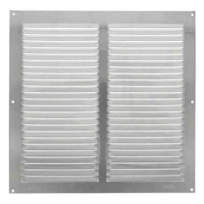 Image of Amig Square Aluminium Grille Ventilation Grills for Air Outlet Ideal Kitchen and Bathroom Ceiling Dimensions: 300 x mm Colour: Silver