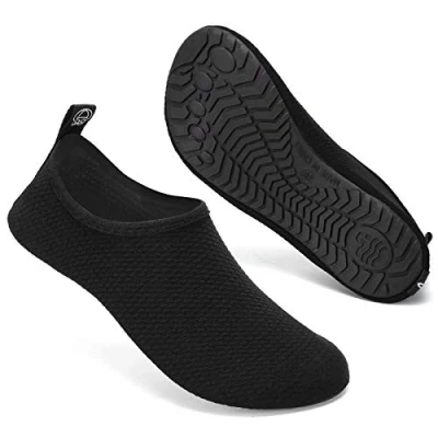 Image of Swim Water Shoes Socks Barefoot Protecting for Sea Beach Swimming Pool Mens Women(Black XSP,3.5/4 UK,36/37 EU)