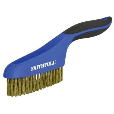 Image of Scratch Brush Soft Grip 4 x 16 Row Brass
