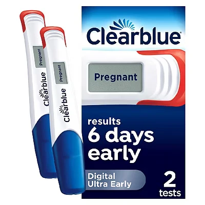 Image of Clearblue Early Detection Pregnancy Test Digital Ultra (10 MIU/ml), No Can Tell You Sooner 2 Tests, Packaging May Vary