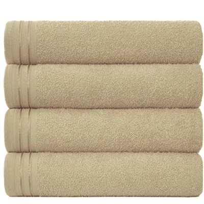 Image of GC GAVENO CAVAILIA 500 GSM Bath Towel Set, 4 Pack Sheets Set 75x135 Cm, Highly Absorbent Quick Dry Egyptian Cotton Extra Large Towels, Bathroom Linen Accessory Bale Mocha