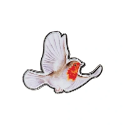 Image of Wrendale Designs &#039;Flying Robin&#039; Robin Pin Badge