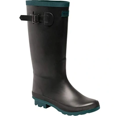 Image of Regatta Womens Fairweather II Wellies Black Teal 8 UK