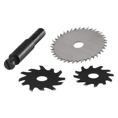Image of wolfcraft Universal bit Set Made from Tool Steel, 4 pcs. I 3253000 Cutters Steel for milling Hardwood and softwood.