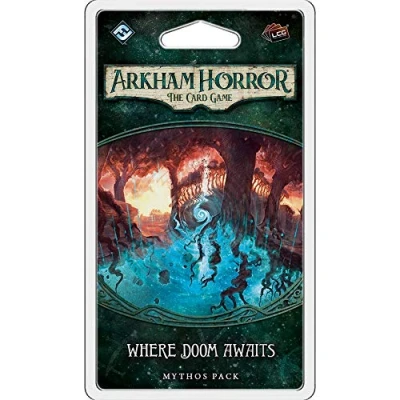 Image of Fantasy Flight Games Arkham Horror The Card Game: Mythos Pack 1.5. Where Doom Awaits Game Ages 14+ 1 to 4 Players 60 120 Minutes Playing Time