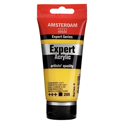 Image of Amsterdam Expert: Artists Acrylic Paint :75ml CADMIUM YELLOW LIGHT (208) Series 4