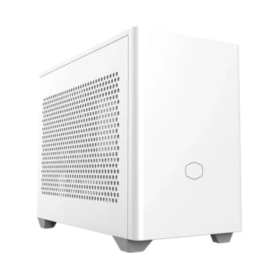 Image of Cooler Master NR200 White SFF Small Form Factor Mini ITX Case with Vented Panel, Triple slot GPU, Tool Free and 360 Degree Accessibility, Without PCI Riser