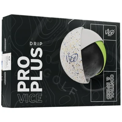 Image of Vice Pro Plus Golf Balls (2025 Model) (Navy/Orange Drip)
