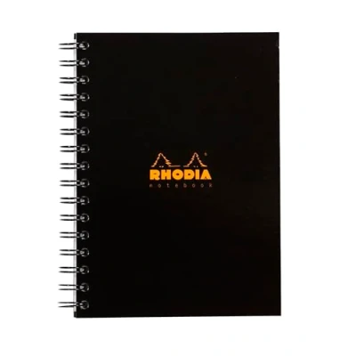 Image of Rhodia Black A5 Wirebound Business Book (3 Pack)