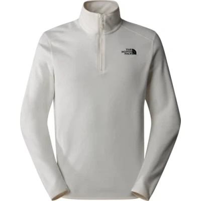 Image of The North Face Glacier 1/4 ZIP Fleece jumper White dunenpf, Men&#039;s, Size: XL, dune npf