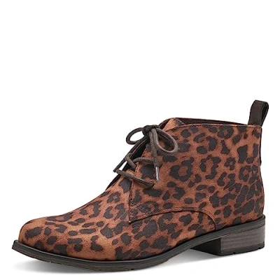 Image of MARCO TOZZI Women&#039;s 2 25101 41 Lace Boot Flat, Leo Cognac, 5.5