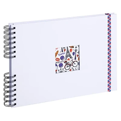 Image of Exacompta Ref. 15132E FRENCH&#039;CLASS spiral photo album 150 photos 50 white pages size 32 x 22 cm cover in laminated paper with elastic closure