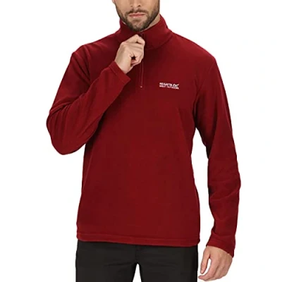 Image of Regatta Mens Thompson Lightweight 1/2 Zip Fleece Delhi Red 5XL