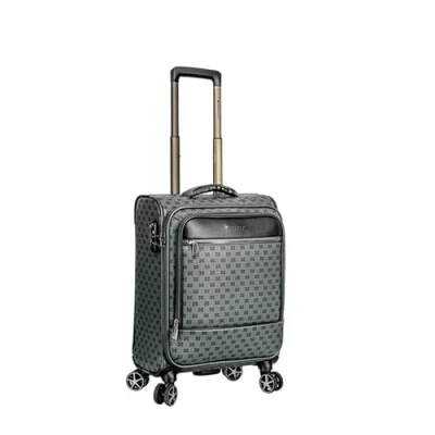 Image of Infinity Leather Unisex Grey Expandable Travel Luggage Strong Soft Shell Suitcases Size Large