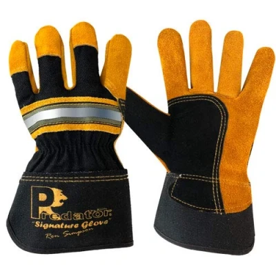 Image of Predator By Ron Original Rigger Leather Work Gloves