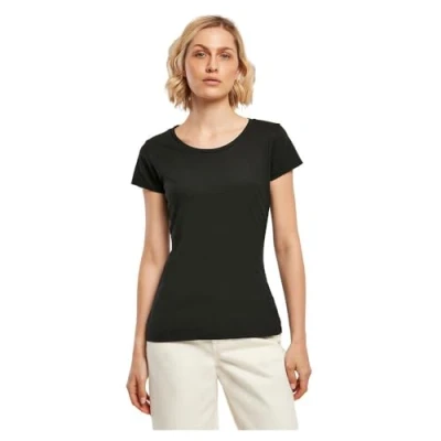 Image of Build Your Brand Women&#039;s Ladies Basic Tee T Shirt, Black, S