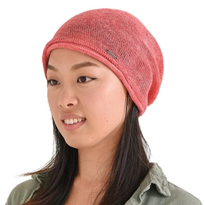 Image of CHARM Casualbox Hemp Summer Beanie Slouchy Cooling Knit Hat Unisex Men Women Red(Size: One Size)
