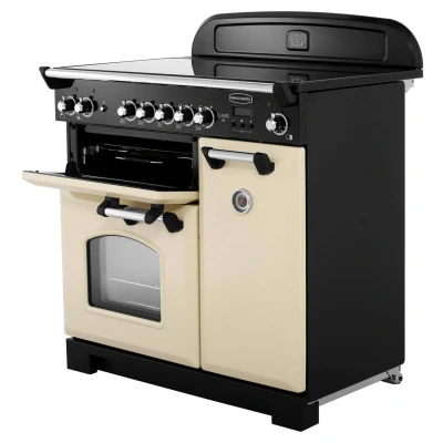 Image of Rangemaster CLA90ECCR/C Classic 90cm Electric Ceramic Range Cooker Cream /Chrome
