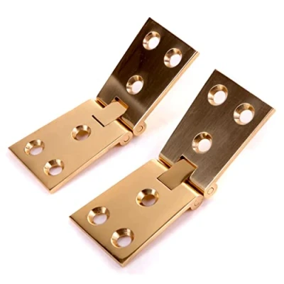 Image of Pair of Heavy Duty Solid Brass Counterflap Hinges 32mm Bar Counter Top Flap