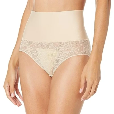 Image of Maidenform TAME YOUR Tummy Shaping Brief FIRM Control Shapewear, Women&#039;s, Size: Large, Nude lace