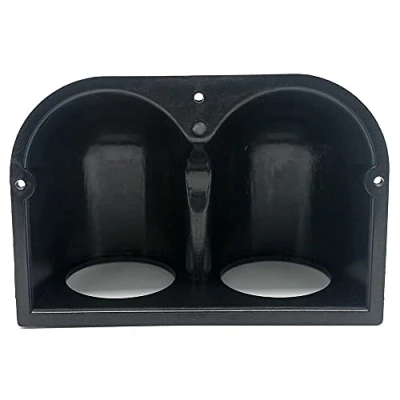 Image of ANCLLO Universal Black Dual Gauge Console Dashboard Pod Fits Any Make/Model ABS Plastic Mounts (2) 2 1/16 inch (52mm) Gauges to Vehicle&#039;s Dash