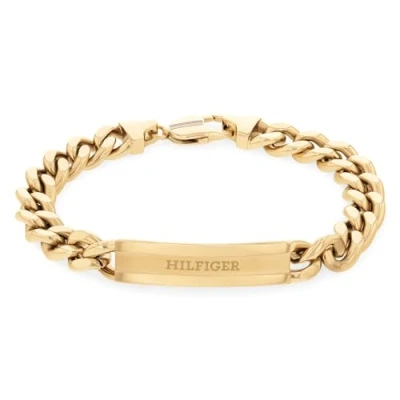 Image of Tommy Hilfiger Clash Bracelet goldcoloured, Men&#039;s, Size: One Size, Gold coloured