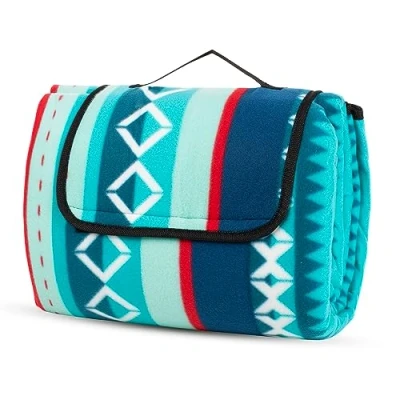 Image of Albert Austin Foldable Picnic Blanket with Waterproof Backing 200x200cm Quick Dry Beach Mat Slip Resistant Easy to Wash Lightweight for Outdoor Travel Camping Park Hiking