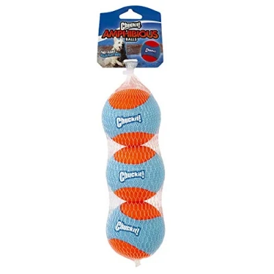 Image of Chuckit! Amphibious Dog Balls Floating Toy Fetch Indoor and Outdoor Toys for Dogs 3 Pack