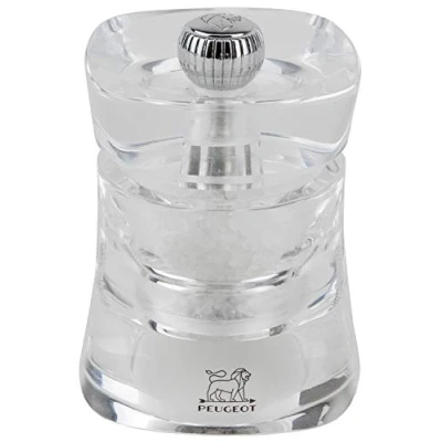 Image of Peugeot Baltic Manual Salt Mill Adjustable Grinder Acrylic, Clear, 8 cm