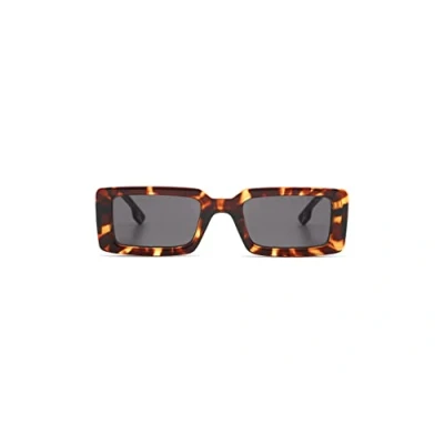 Image of KOMONO Malick Havana Unisex Rectangular Tritan Sunglasses for Men and Women with UV Protection Scratch Resistant Lenses