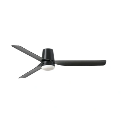 Image of Punt Tub Medium 3 Blade Matt Black with Light 3000 4200 6500K Tuya Smart System