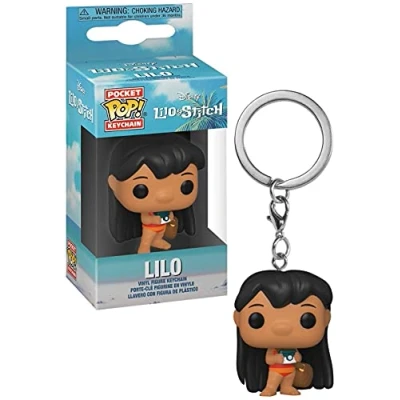 Image of Funko Pop! Keychain: Lilo and Stitch With Camera Disney: &amp; Novelty Keyring Collectable Mini Figure Stocking Filler Gift Idea Official Merchandise Movies Fans