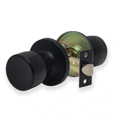 Image of XFORT Tulip Passage Knob Set Matt Black, Door for Internal Wooden Doors
