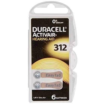 Image of 6x Duracell ActivAir 312 MF (Hg 0%) Hearing Aid BL066