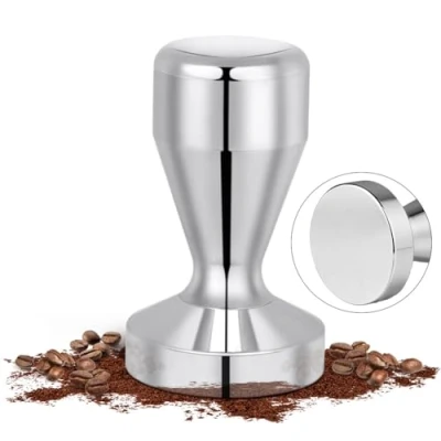 Image of Vicloon Coffee Tamper 51mm, Espresso Tamper, Stainless Steel Silver Colour Shop Supplies
