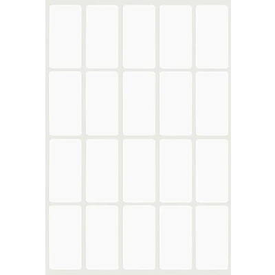 Image of Royal Green White Rectangle Color Coding Stickers 4cm x 1.9cm (40mm 19mm) 1000 Pack
