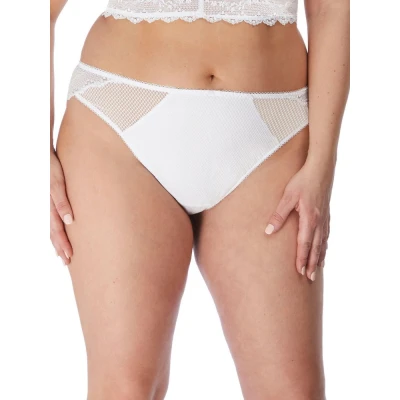 Image of Elomi Women&#039;s Charley Cheeky Mid Rise Brazilian Brief, White, XXXL