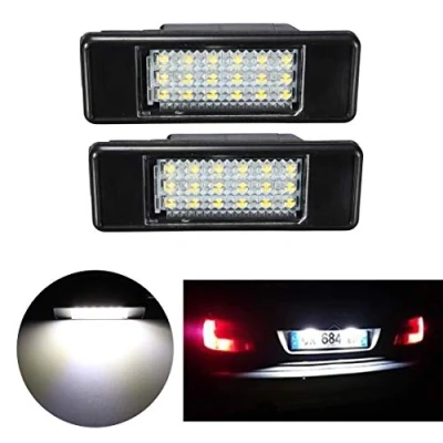 Image of MuChangZi 2Pcs 12V Super Bright Lamp 6000K License Plate Light For P/eugeot 106 1007 207 307 308 3008 406 407 508 806 C/itroen C2 C3 C4 C5 C6 DS3