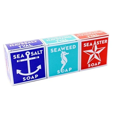 Image of Swedish Dream 3 Pack Mix Set (Sea Salt + Seaweed Sea Aster) Soap Bar 4.3oz USA by