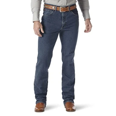 Image of Wrangler Men&#039;s Premium Performance Cowboy Cut Comfort Wicking Slim Fit Jean, Vintage Stone, 34W / 34L