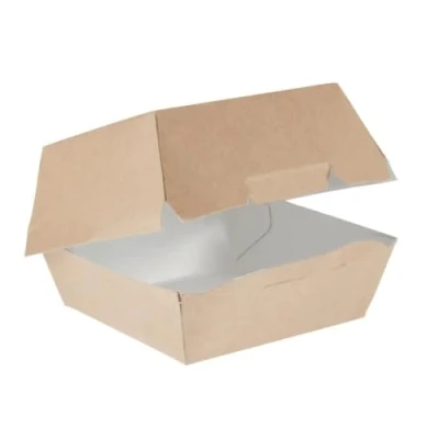 Image of Colpac GE802 Disposable Kraft Burger Boxes, Standard (Pack of 250)