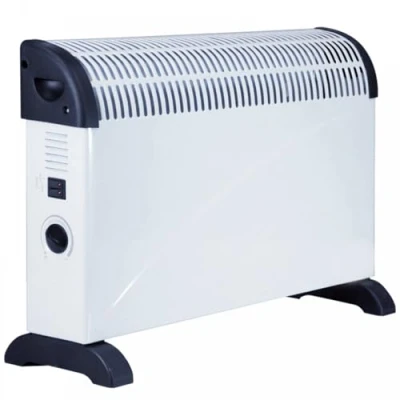 Image of 2000W Electric heater Portable Convector 3 adjustable heat settings fast heating space free standing Manual Thermostat White
