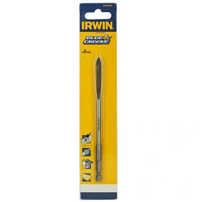 Image of Irwin 10502803 4X Blue Groove Flat Bit, 6mm x 152mm