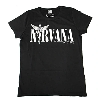 Image of Amplified Nirvana in Utero Womens Charcoal T Shirt (Large)