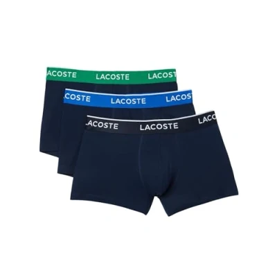 Image of Lacoste 3 PACK Pants, Men&#039;s, Size: Medium, Navy blue/fluorine green