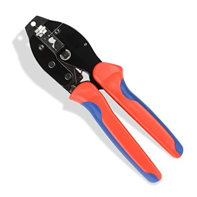 Image of Carkio Spark Plug Wire Crimper, LY 2048 Ratchet Crimp Tool for Crimping and Stripping Wire, Diameter 0.3&quot;/8.0mm